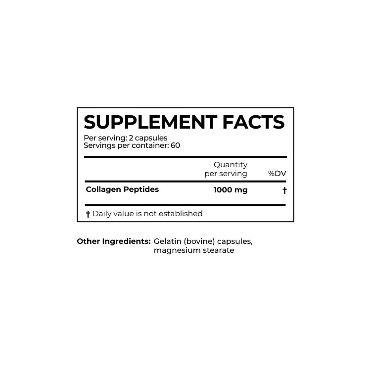 Kollagenpeptider Supplement Facts