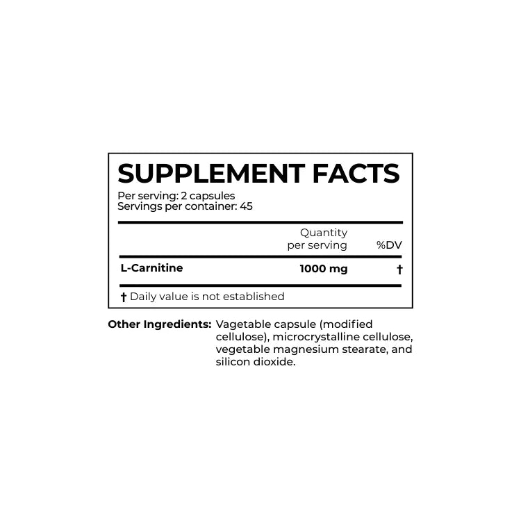 L-Carnitine Supplement Facts