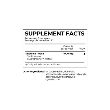 Rhodiola Rosea Supplement Facts